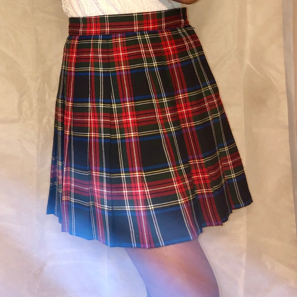 Plaid Red and Black Women's Skirt